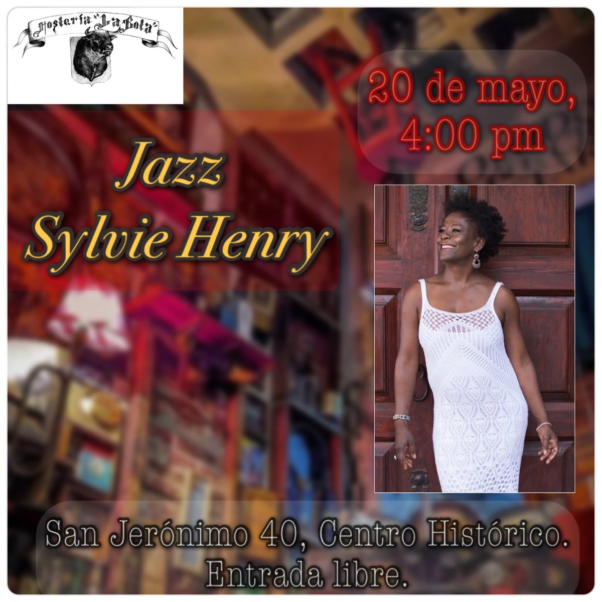 ¡No puedes perderte las deliciosas notas de @sylvie_singer y su ensamble de jazz latino! Este SÁBADO 20 DE MAYO A LAS 4:00 PM EN LA BOTA! Una autentica maravilla que tenemos el privilegio de compartir contigo para unirnos con el poder del arte, una vez más. #cdmx #centrohistorico