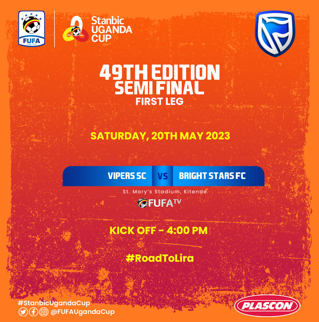 Today at St. Mary's Stadium, Kitende

#StanbicUgandaCup | #RoadToLira