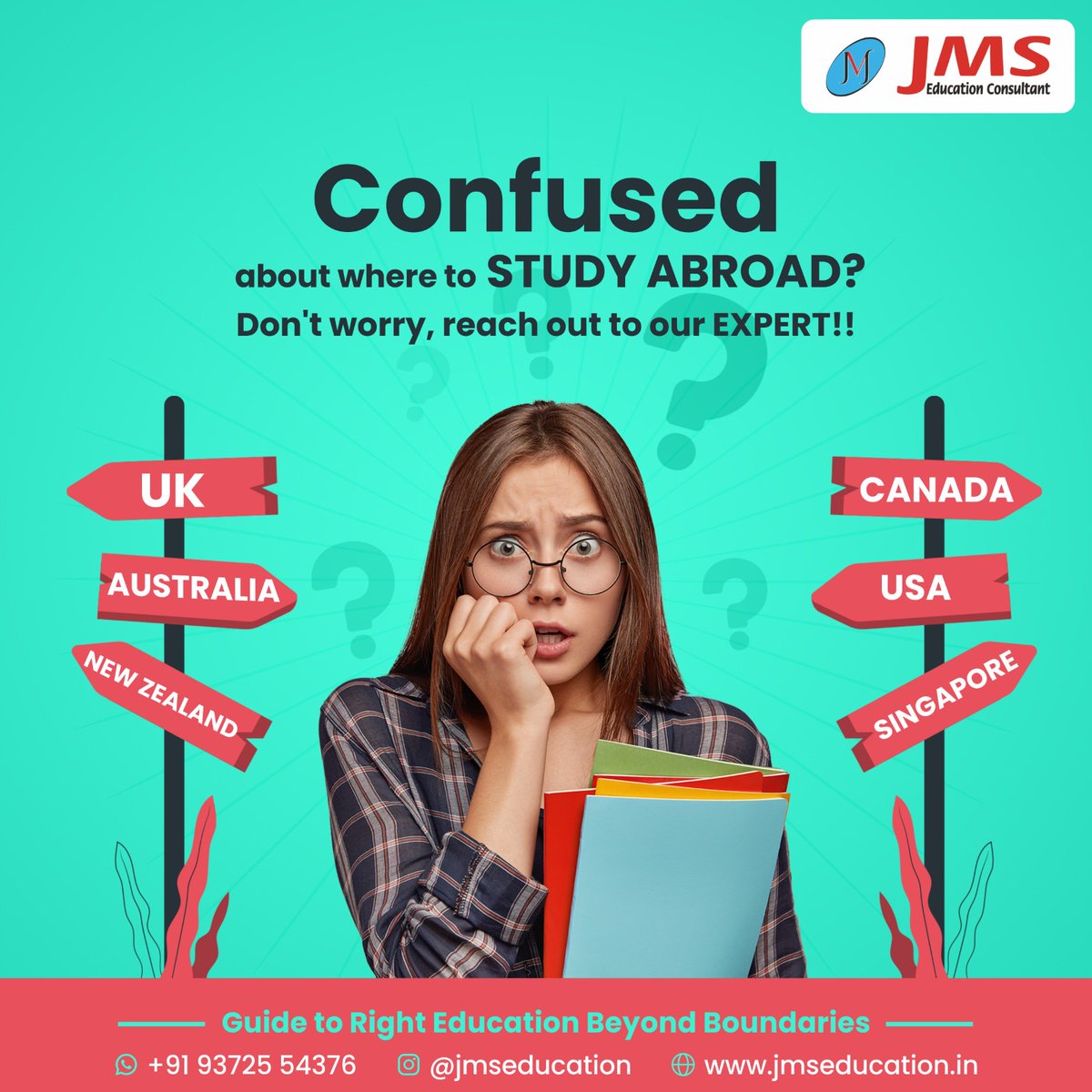 Want guidance to know which is the right study destination for you?

You are at the right place ✅
Contact us now👉 +91 93725 54376

#jmseducationconsultant #jmseducation #studyabroad #studyabroadconsultants #highereducationabroad #higherstudiesabroad
