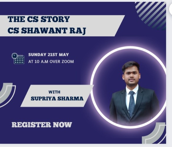 cs_sups's tweet image. Hey everyone
This Sunday I&apos;m gonna have a candid conversation with #CS #Shawant_Raj about his journey as CS specially for making career in #IBC_laws 

Do join me tomorrow at 10
#thecsstory