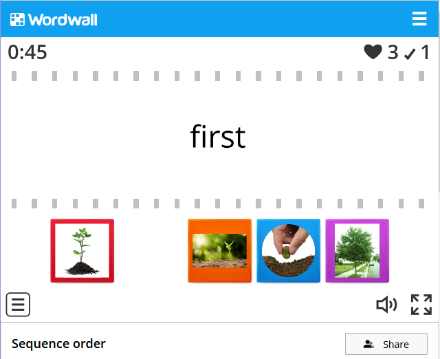 internet4classr's tweet photo. I4C: Sequence Order. Find the match. Tap the matching answer to eliminate it, Repeat until all answers are gone. https://t.co/TzfJAR4oJG #edchat #kchat #kinderchat #1stchat #langarts #ela #reading #literature https://t.co/yC27gHWI67