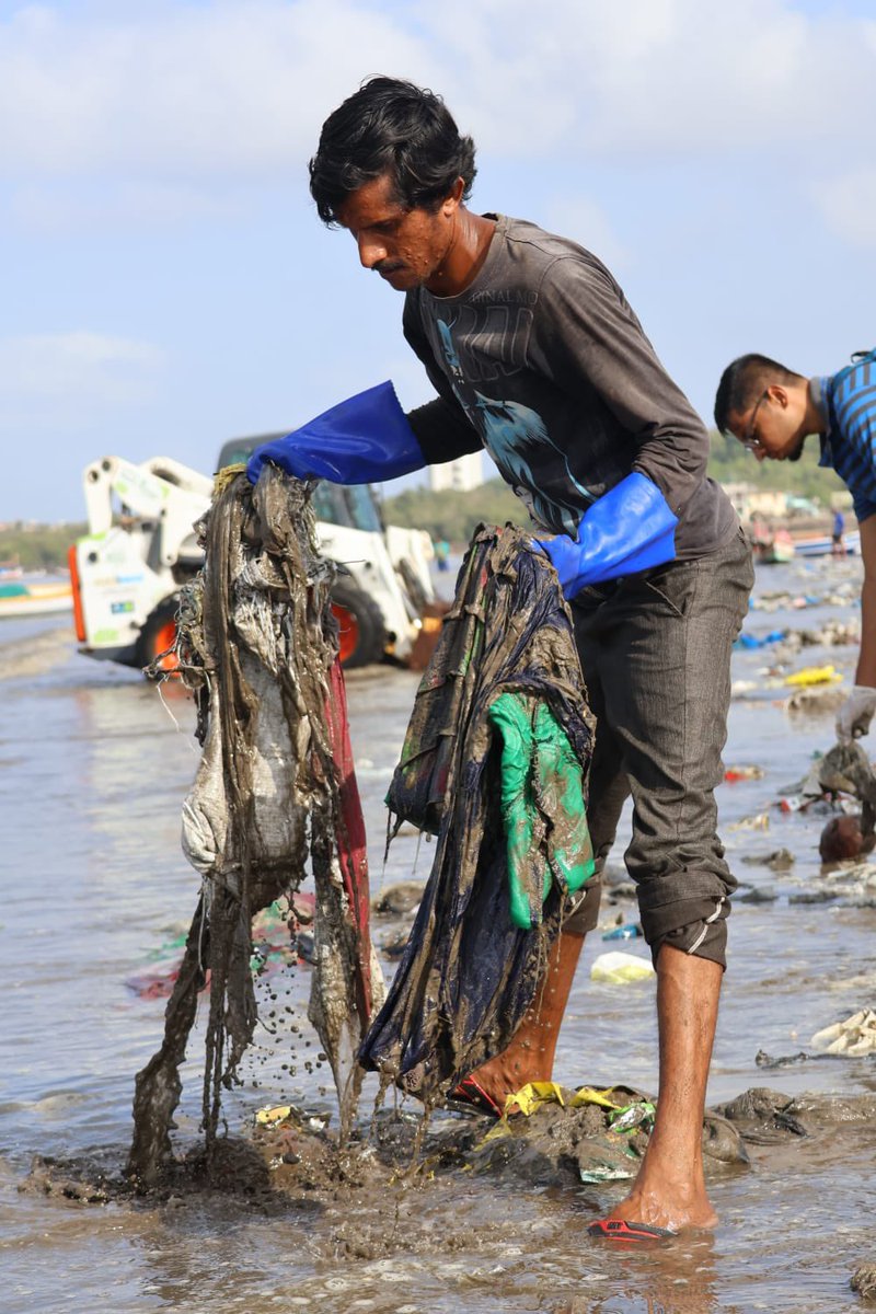 AfrozShah1's tweet photo. Week 426.

Beach cleaning is :

1. Protecting the marine species from    plastic pollution killing them.

2. Plastic not going in to deep ocean - and fattening the ocean gyres.

3. Clean and learn.Reduce single use plastic at home and garbage.

4.Then a clean beach. 

Our bit. https://t.co/EM9u9dbVgZ