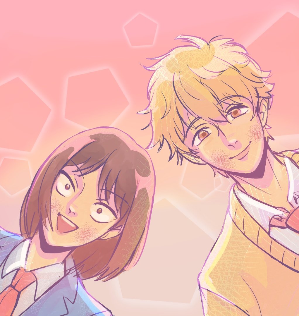 mangga_j's tweet image. So I watched #skipandloafer  💖 
It's been a long time since I've watched a wholesome anime 😭💖
.
.
.
#mitsumi #sousuke #shimitsu #digitalart