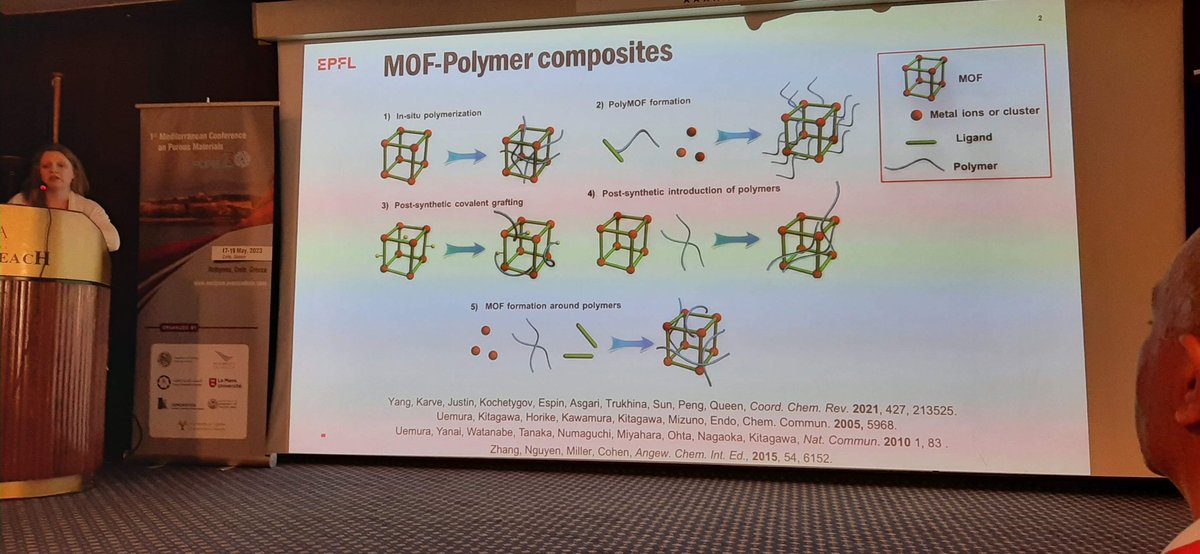 Hkazemian1347's tweet photo. Wrapped up an incredible time at @MedPore2023! Despite leaving a few hours earlier to catch my flight, I was fortunate to attend Prof. Wendy Queen's captivating keynote on 'Strategies for post-synthetic #MOF modification to enhance their performance in gas and liquid separations https://t.co/vwD4lJGl4p