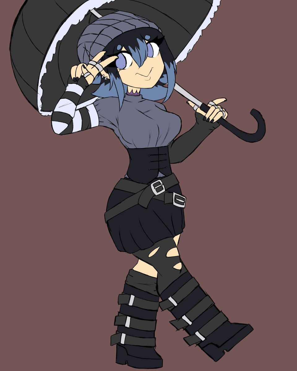 Okina_Mame's tweet photo. Leila my blueberry goth got her flats done woah https://t.co/yjryNWyI0R