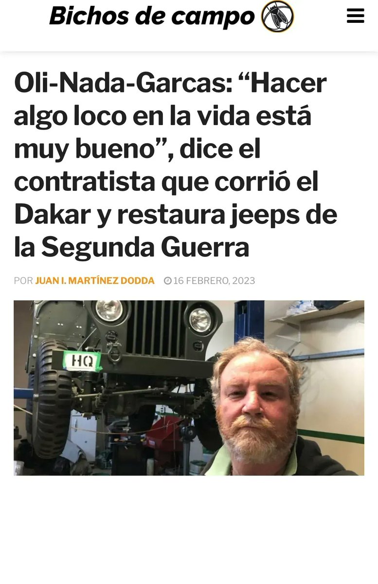 jumartinezdodda's tweet photo. AHORA todas las notas de #OLInadaGARCAS que ESCUCHAS en SPOTIFY las podes LEER en @BichosdeCampo 👉🏻 https://t.co/z6w89Heu7V
#ElCampoEnTuVida #AgroCULTURA https://t.co/vRQPELqPan