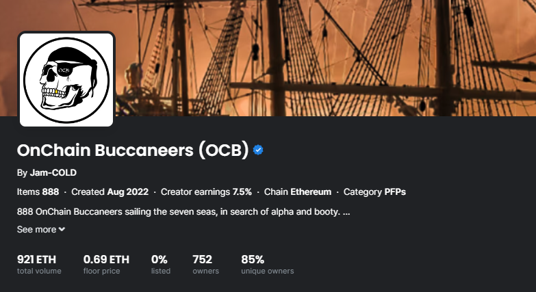 Onchain Buccaneers! A message from the captains.

This weekend, we have disabled trading and bids on OS and Blur for our contract migration, May 21st 6PM EST.

- OCB Smart Contract Migration
- TRADING BOT
- OCB GAMIFICATION powered by $APE

We will be airdropping your Buccaneers