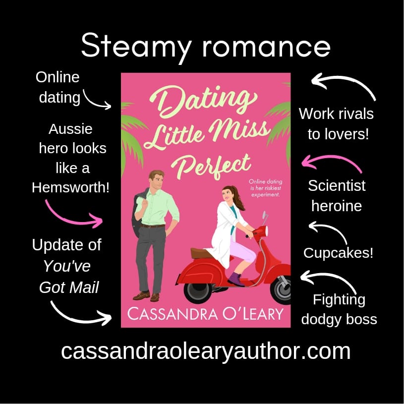 Dating Little Miss Perfect is my upcoming romcom novel, full of cupcakes, old movie references and a spark of science! And it's my quirky take on You've Got Mail...

Preorder the ebook for 24 May release - books2read.com/DatingLMP 💓

#romcombooks #preorder #Romance #chicklitreads