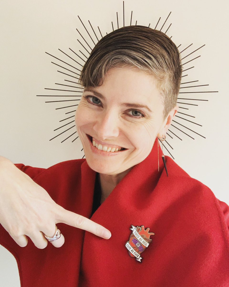 Last weekend of my thirties party and still exhausted from covid. Thanks <a href="/pepperraccoon/">🌙 Pepper Raccoon 🌙</a> for the perfect badge 😆 #tiredashellcuteasfuck