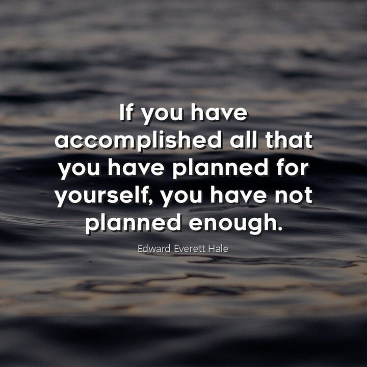If you have accomplished all that you have planned for yourself, you have not planned enough.

#instagood #follow #amazingposts #quotesamazing #richquotes #lifestagram #quotesoninstagram #sharequotes #motivationalspeaker #motivationalspeech #motivationalvideos #inspirationvi…