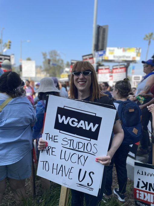 As a writer, I stand in solidarity with all the @WGAWest and @WGAEast writers who are on strike right