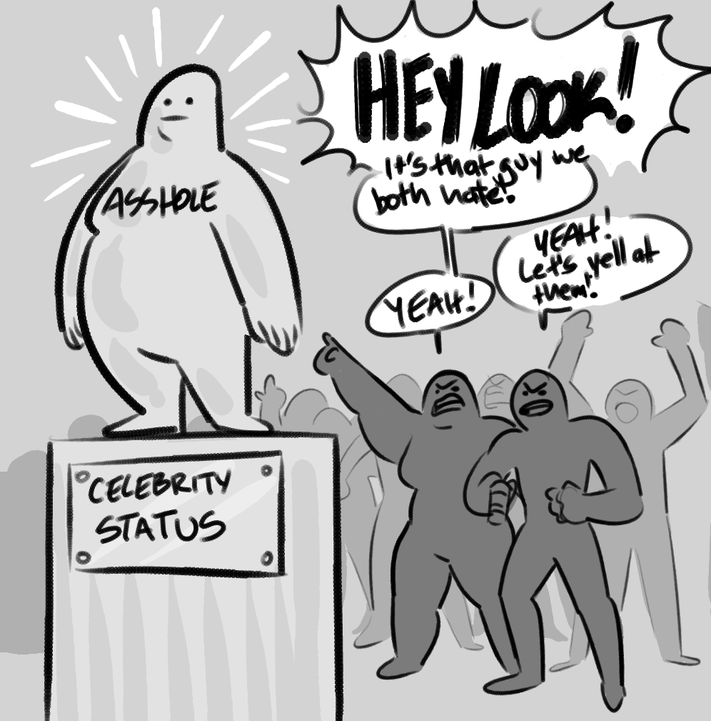 EPASketch's tweet photo. The super fun phenomenon of when someone who's awful is also fat and people decide it's their righteous duty to make fun of them for that instead of their actual character, and you can tell the acceptance of their fat friends is highly conditional to how they feel about them. https://t.co/qm6weVVrsd