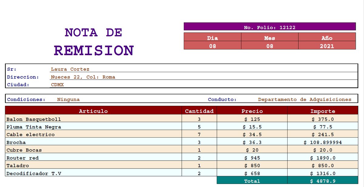 ReportesPdf's tweet photo. 16 Diseños de Nota de Remision ( Plantilla 1 ) en #PDF que pueden cargar datos de varios Origenes de Datos #XML #HTML #JSON #XLS Generados por aplicacion #Java

https://t.co/lTudLgfwkf

en el link ejemplo del formato de los archivos y programa #Java de demostracion https://t.co/cCQTcOwnoy