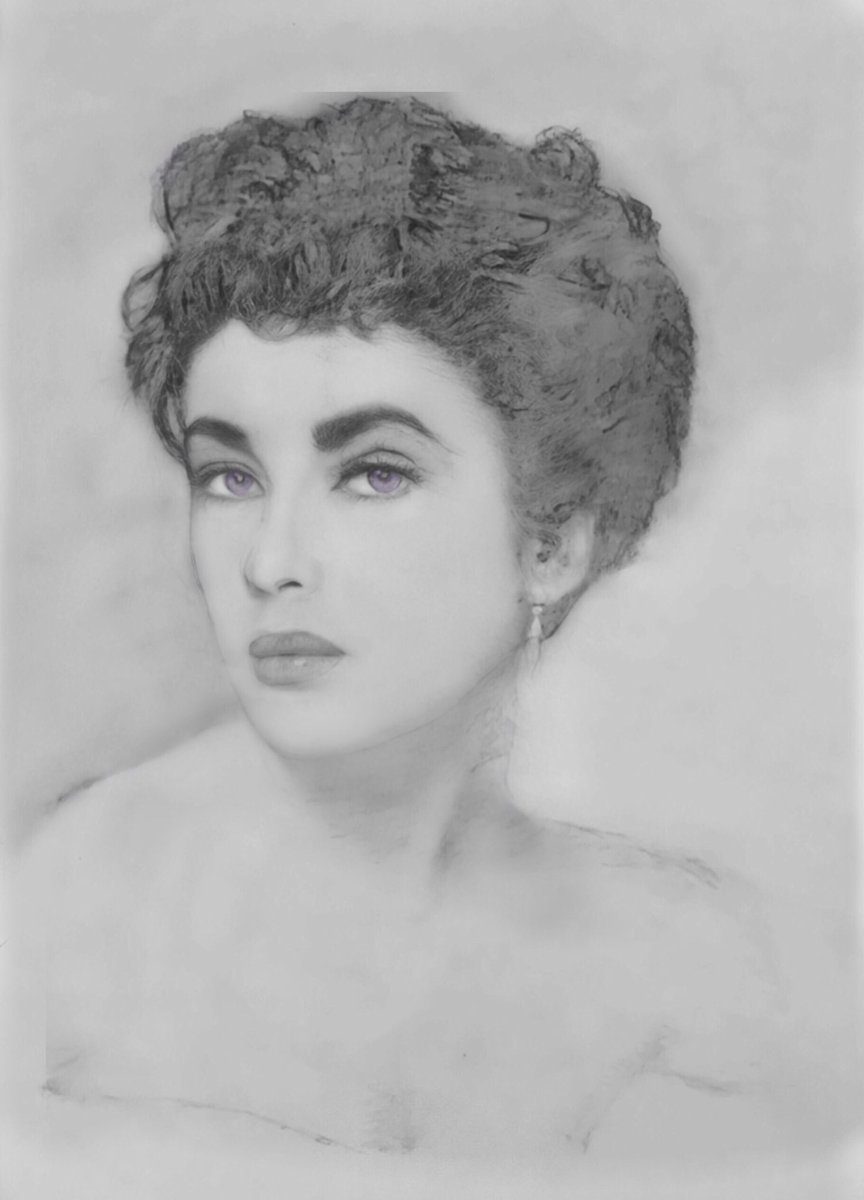 RT @malin_shannon: @paulinaporizkov My drawing of Elizabeth Taylor https://t.co/A0FqaR2L7T