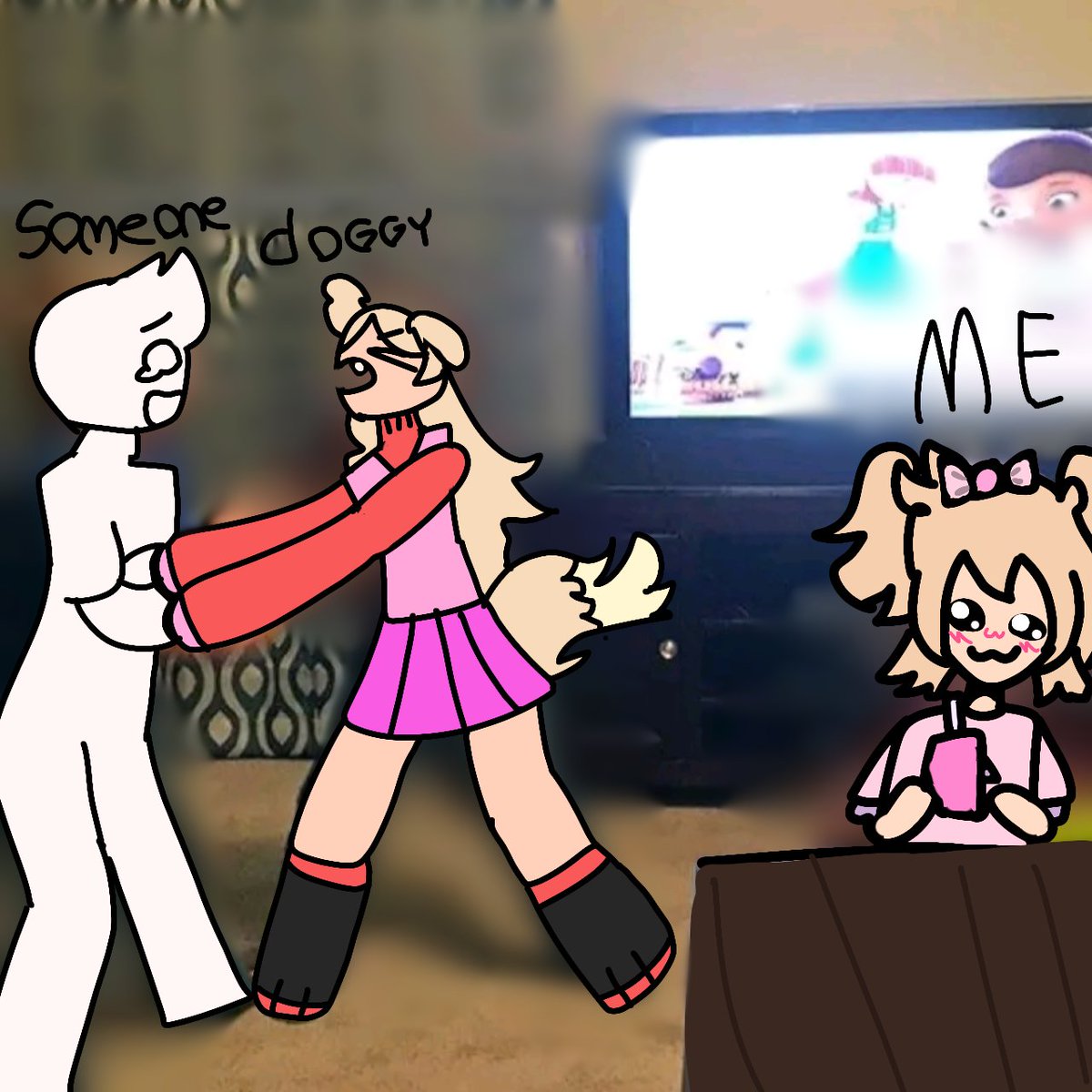 charile_gacha's tweet photo. Me and doggy and a random person https://t.co/3Wnx3BioGI