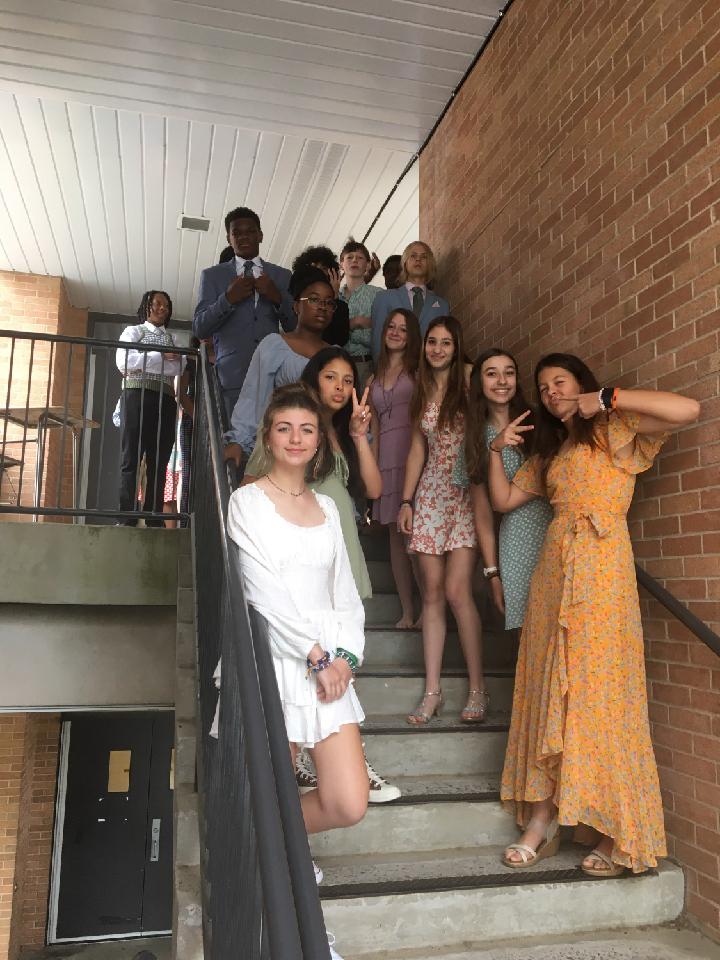 A great picture of our 8th graders today! ❤️