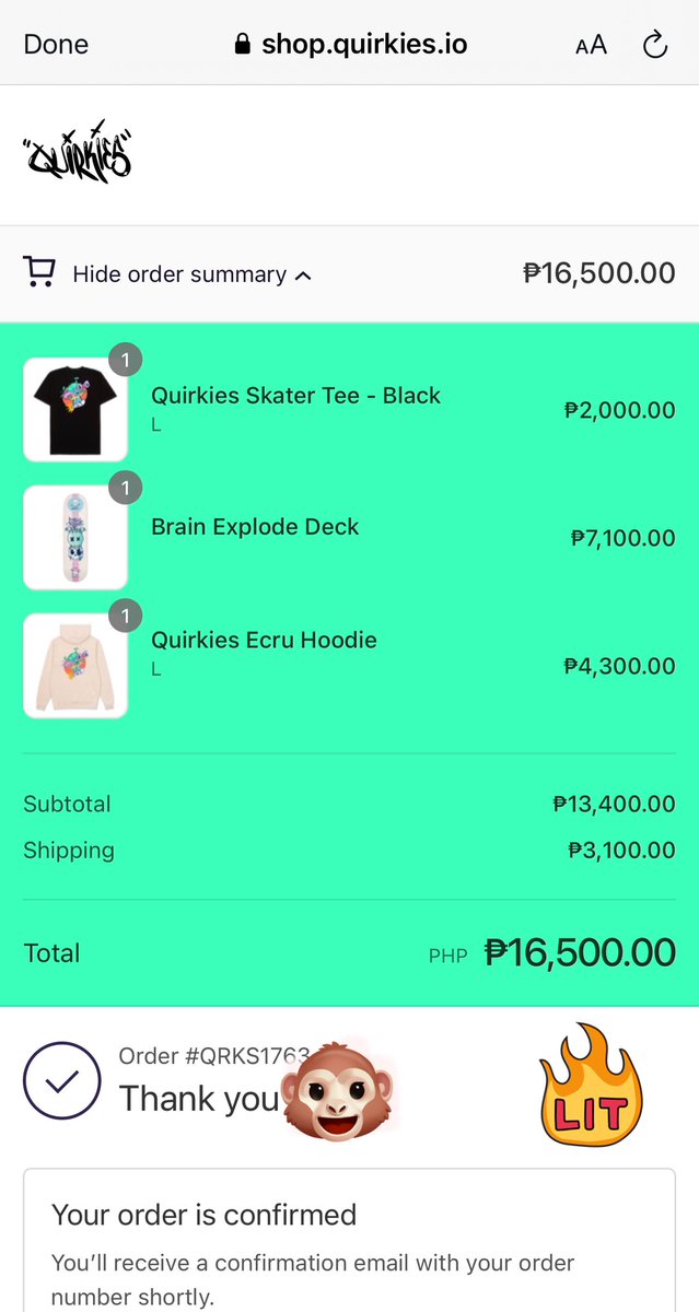 Order Confirmed! 🫡 <a href="/SyntribosStable/">Syn</a> <a href="/quirkiesnft/">Quirkies</a> these look 🔥🔥 #quirkies