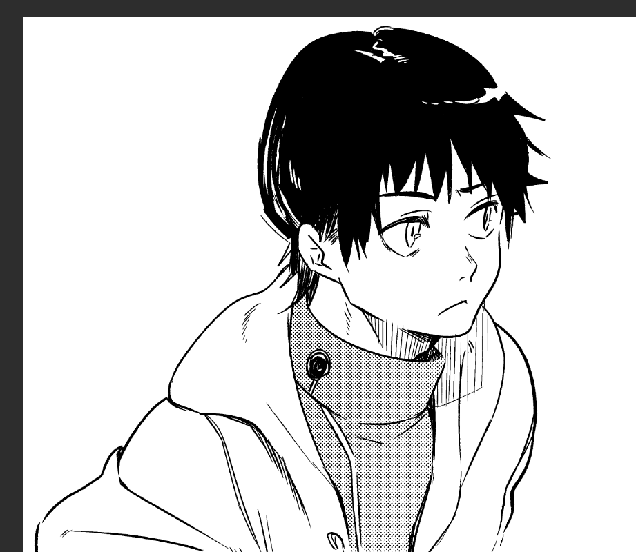 たぶん液タブでやったほうがペン入れは早い気がする……
（これは板タブ https://t.co/is6lIodwTR