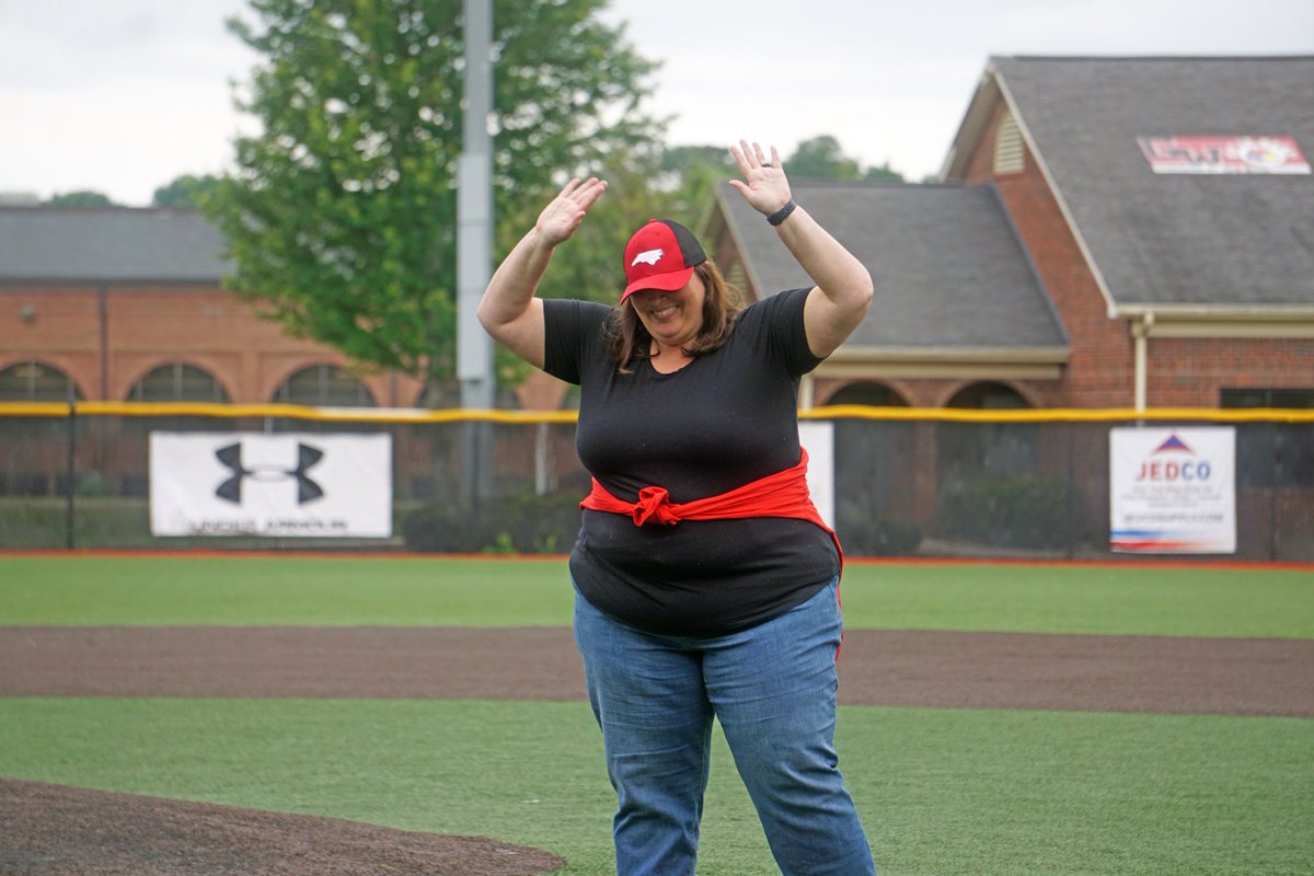 Special thanks to the Division of Student Success here at GWU for attending the game &amp; Athletics’ advisor, Carrie Drake Baker, for throwing out the first pitch! 👏⚾️