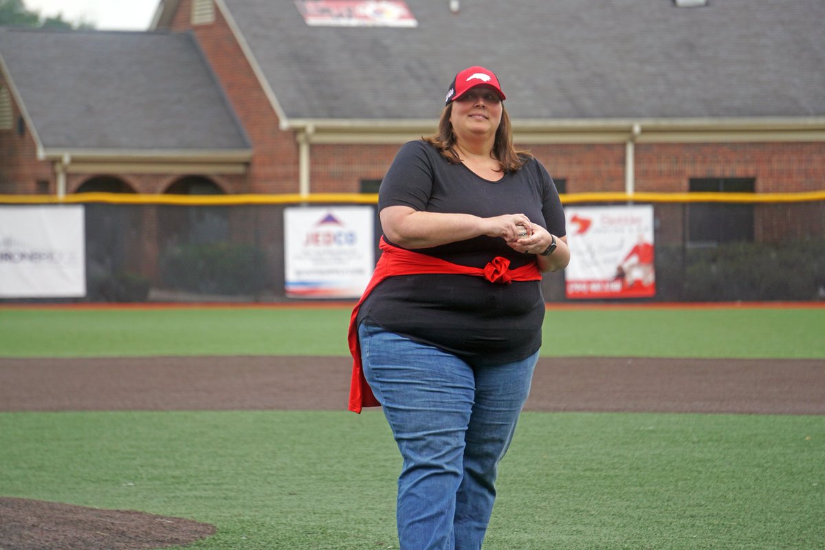 GWUBaseball's tweet photo. Special thanks to the Division of Student Success here at GWU for attending the game &amp; Athletics’ advisor, Carrie Drake Baker, for throwing out the first pitch! 👏⚾️ https://t.co/yy9s6Rlas2