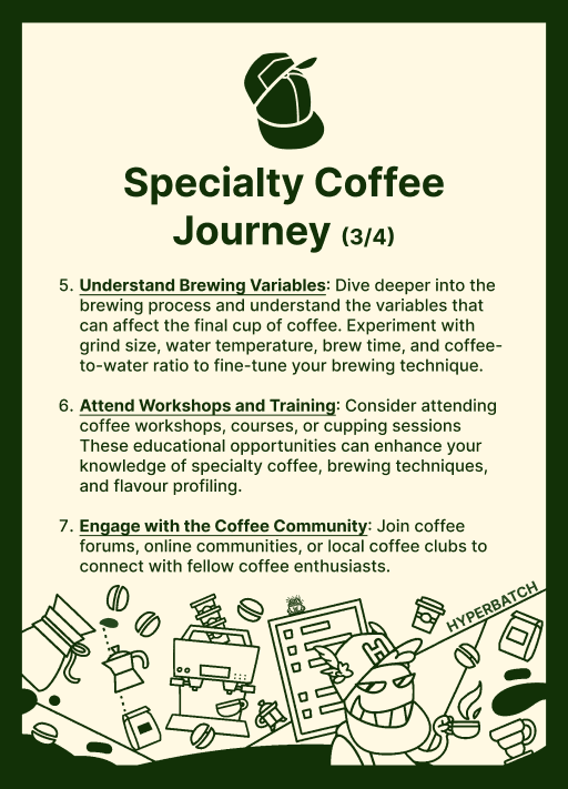 0xBatch's tweet photo. 48 #SpecialtyCoffeeJourney (3/4)
"Every journey begins with a single step."
Probably nothing. I will spend some fun time researching the world of coffee and bring to you some bite-size knowledge daily. #Hyperbatch https://t.co/4Zh0TVBeSF