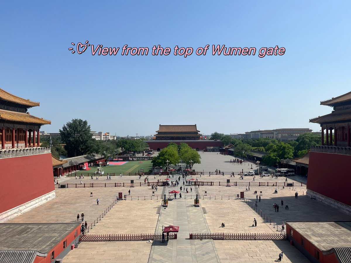 EasonZhangEason's tweet photo. 你看过紫禁城午门上的风景吗?Have you seen the scenery from the top of #Wumen, the southern and largest gate of the #ForbiddenCity in #Beijing? 📸#Beijingcentralaxis https://t.co/nkLjHUMuQb