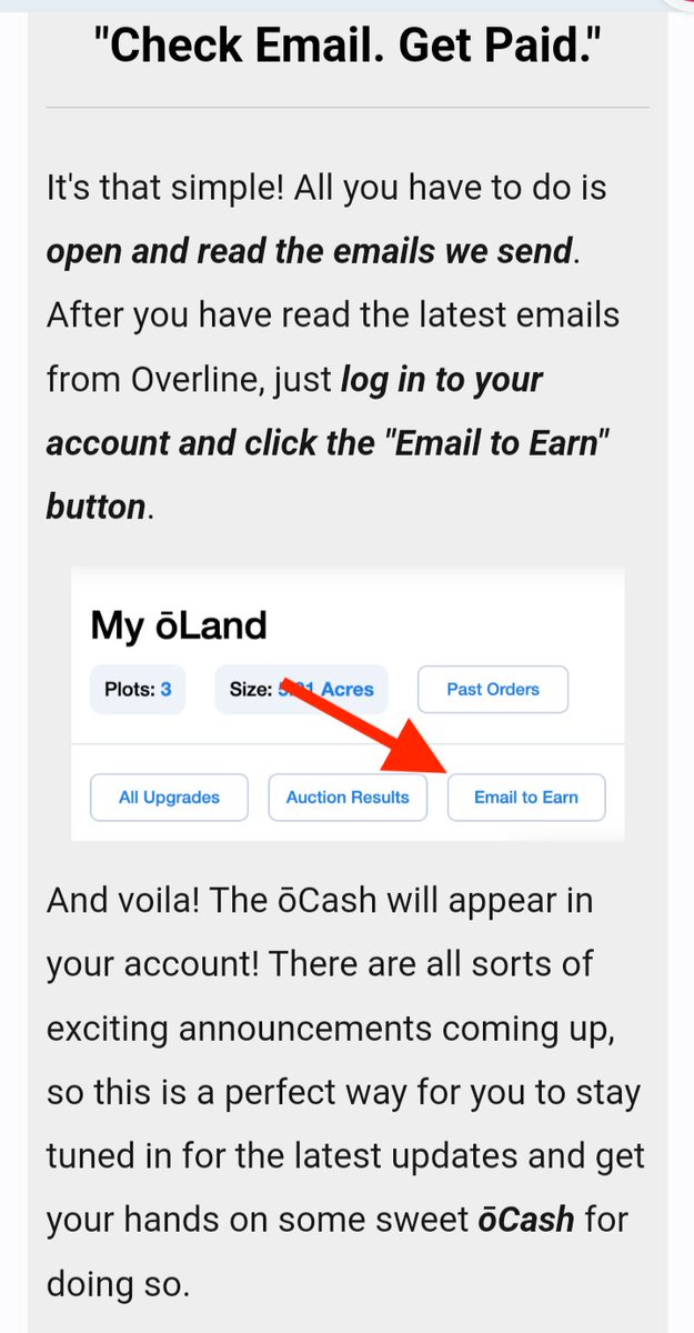 @overlinenetwork #ocash #olands #email2earnocash 
Pretty simple click on the email tab read email earn ōCash 🤝