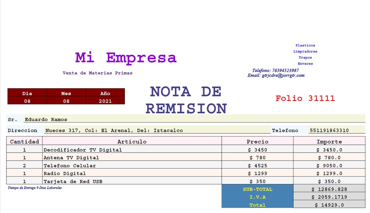 ReportesPdf's tweet photo. 36 Diseños de Nota de Remision ( Plantilla 3 ) en #PDF que pueden cargar datos de varios Origenes de Datos #XML #HTML #JSON #XLS Generados por aplicacion #Java

https://t.co/lTudLgfwkf

en el link ejemplo del formato de los archivos y programa #Java de demostracion https://t.co/kGdhcmHEcd