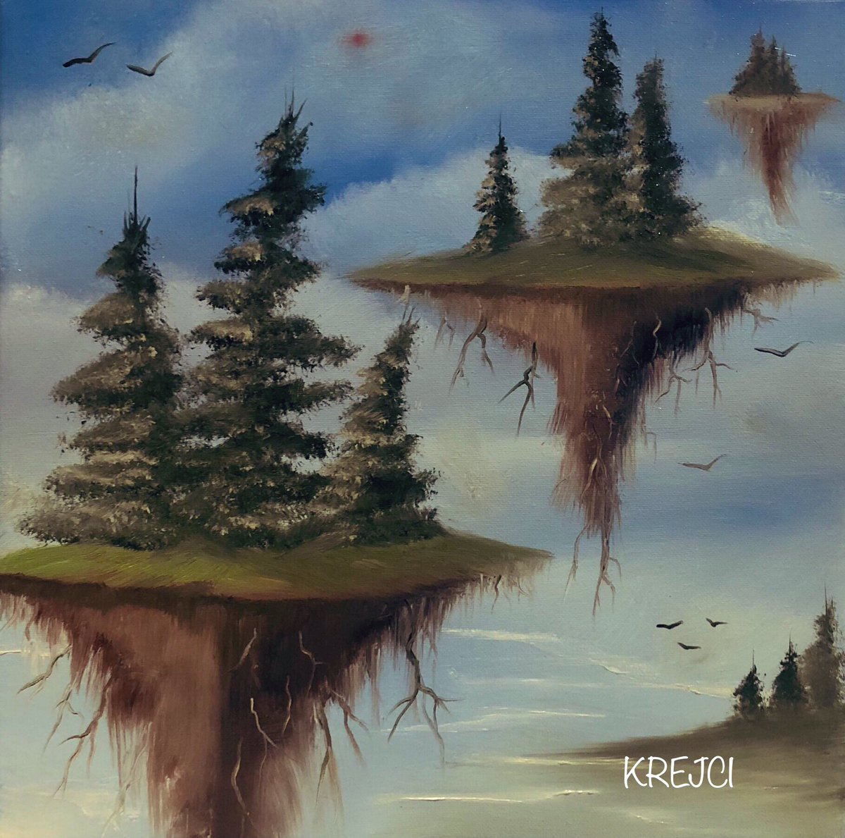 paintwithrick's tweet image. “Off to Mars” by Krejci #offtomars #paintings #originalartwork #RickKrejci #landscapeartist #seattle #art #washington #mars #transportationtomars #future #fantasyart