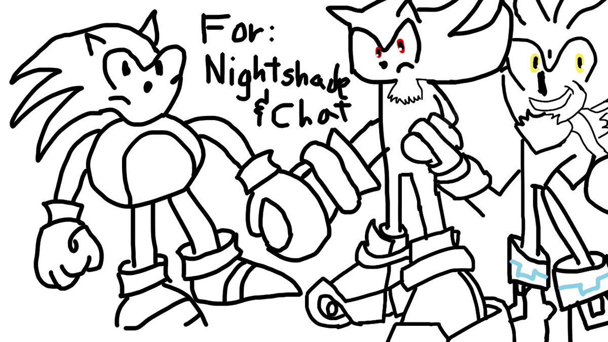 By popular demand, here the very first Sonic drawings made by my editor/social media manager! He did his best on stream 😂