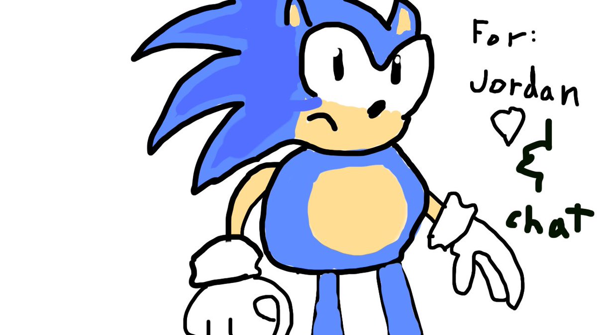By popular demand, here the very first Sonic drawings made by my editor/social media manager! He did his best on stream 😂