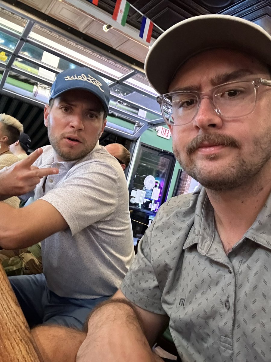 cale_berger's tweet photo. My man @SeabassCurtin will be cohosting with me tomorrow on @GoingLowFAN talking PGA Championship at 7am.

He shot an 85 today at Olde Stonewall. He also once hit @_adamcrowley’s sister with a golf ball.

Tune in ➡️: https://t.co/tjtJAwlNKb

#GoingLow https://t.co/rfmjZZyGvj