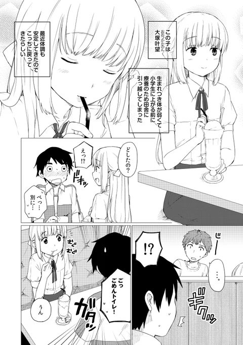 女の子だと思っていた初恋のお酒馴染みに彼女のふりをしてもらってデートする話(2/3)