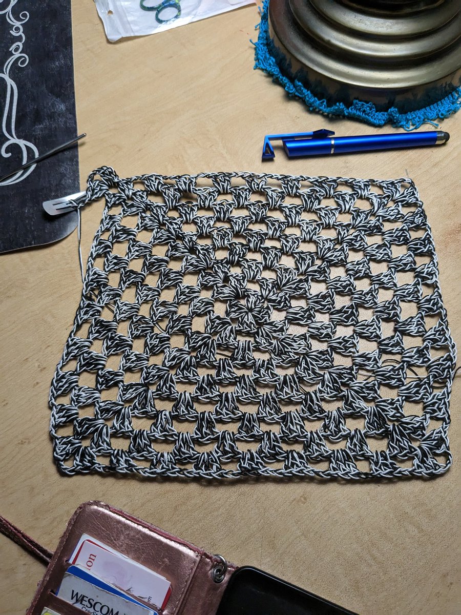 I should have it completed in a week.This granny square pattern works up Really quick.
#CrochetLife
#CrochetIsHowIRoll