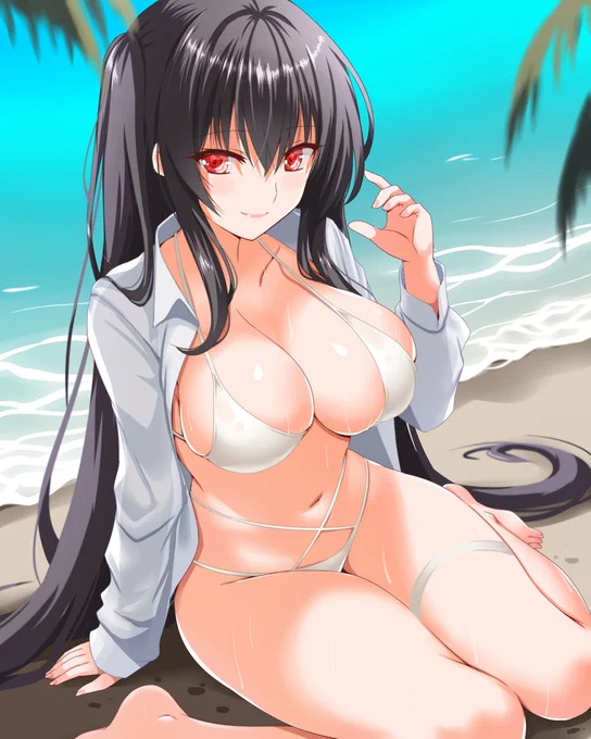 アズレンの大鳳水着がめっちゃ素敵だったので 勢いで描いてしまった・・・! ビキニアップするのは控えていたのに 我慢できなかったッ! なんなのあの柔らかな双丘はっ!