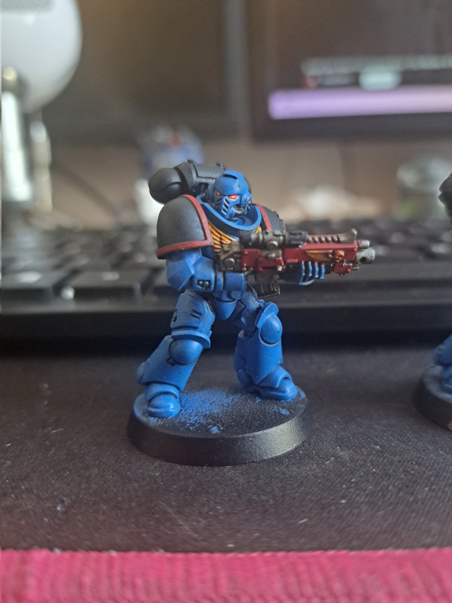 Varvarus123's tweet photo. Quick and dirty Son of Avalon Intercessor I painted. #WarhammerCommunity #warhammer40k https://t.co/s8ajbEyTJG
