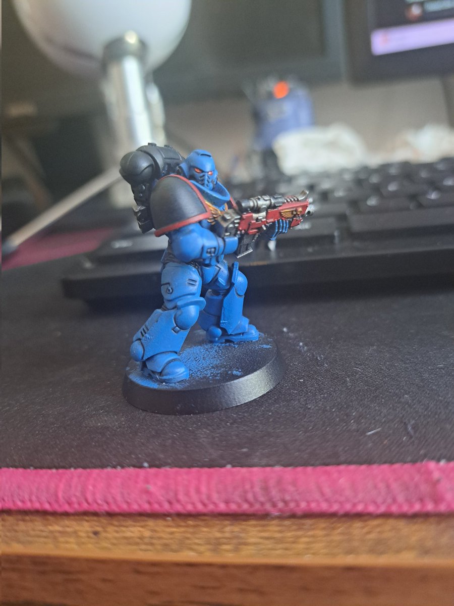 Varvarus123's tweet photo. Quick and dirty Son of Avalon Intercessor I painted. #WarhammerCommunity #warhammer40k https://t.co/s8ajbEyTJG