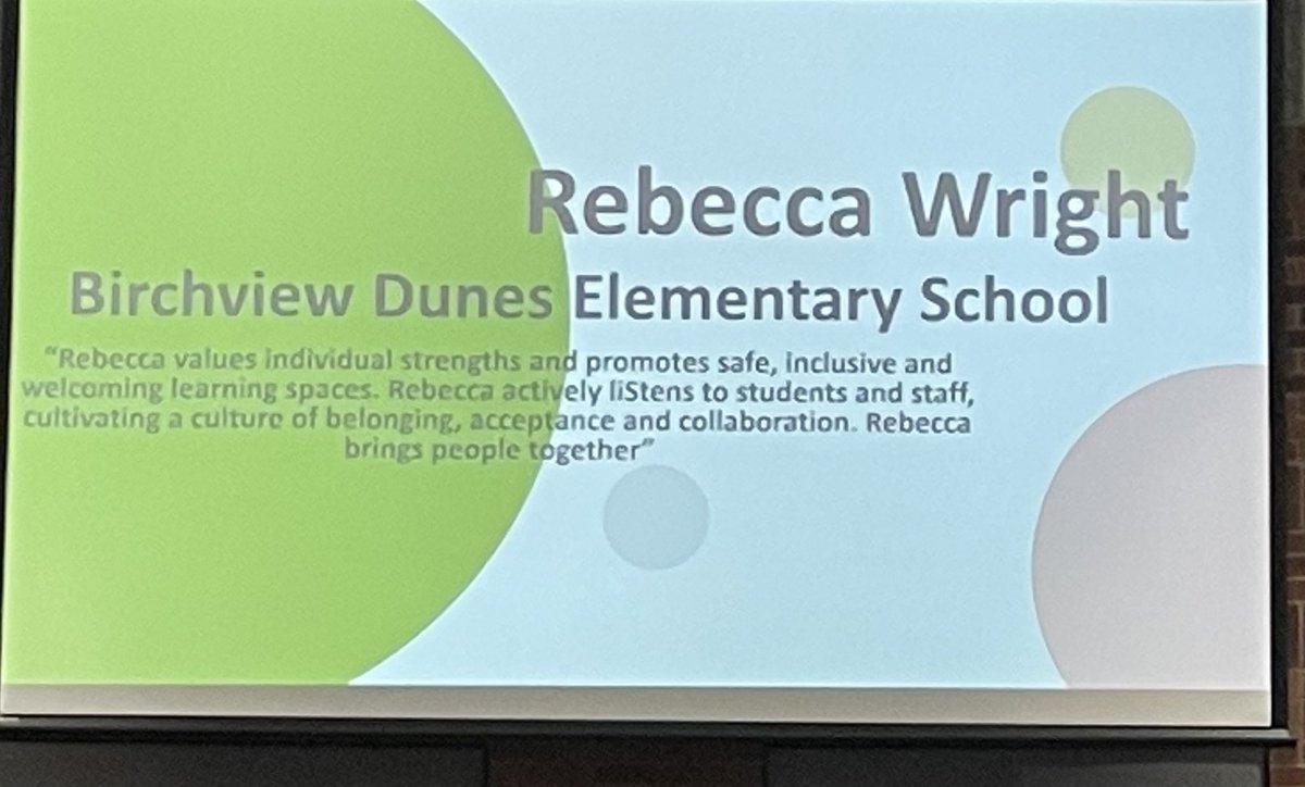 Rebecca Johnson (Wright) (@johnsonfdk) on Twitter photo Thank you ❤️ <a href="/BirchviewDunes/">Birchview Dunes</a> it was an honour to be recognized <a href="/SCDSB_Schools/">Simcoe County District School Board</a> character awards evening. #CharacterMatters Thank you ❤️ <a href="/BirchviewDunes/">Birchview Dunes</a> it was an honour to be recognized <a href="/SCDSB_Schools/">Simcoe County District School Board</a> character awards evening. #CharacterMatters