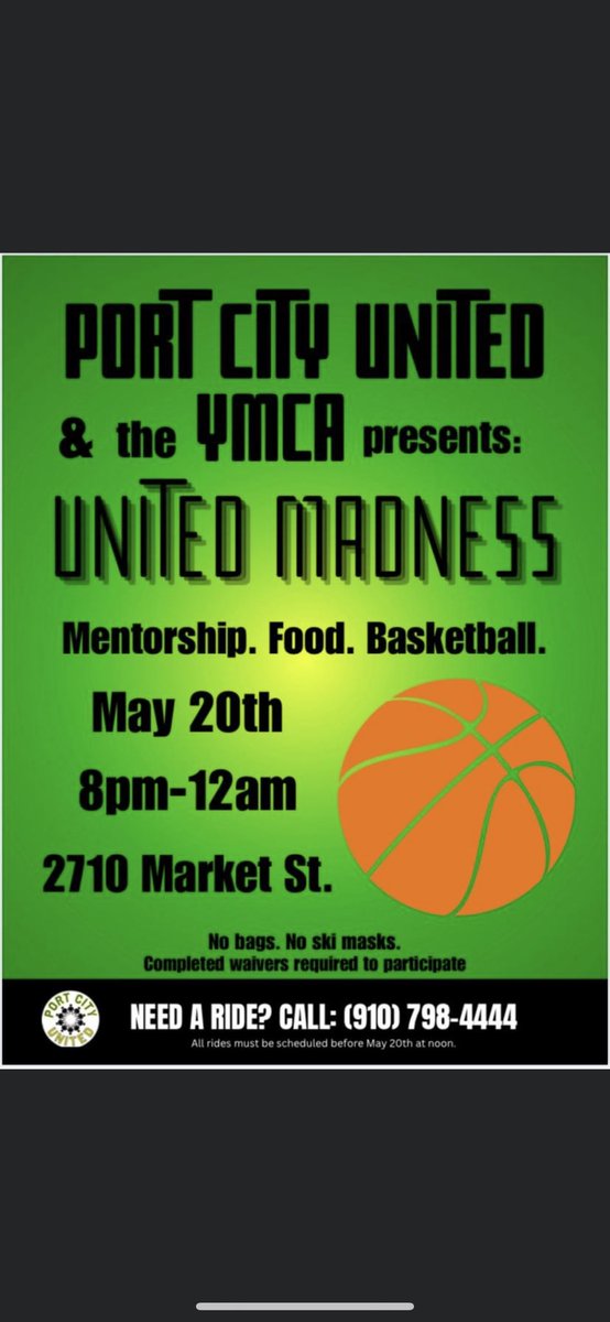 Looking for something for your 12-18 year old's to do this SATURDAY night? Bring them out for Basketball, Mentorship, & Pizza with @portcityunited at the Nir Family YMCA

⬇️ Click the link below to register ⬇️
nhcgov.com/FormCenter/Por…

#puttingthevillagebackintothecommunity