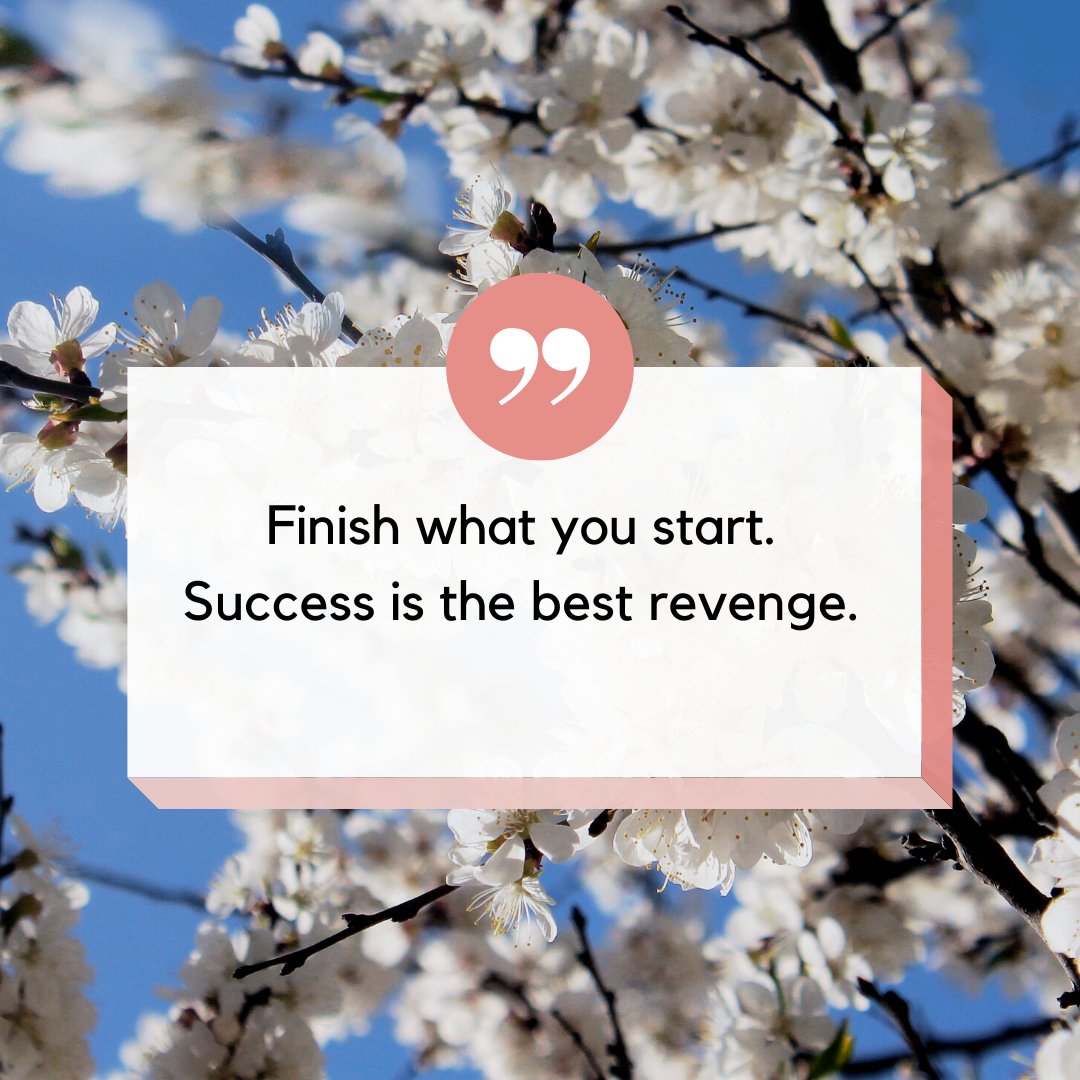 Don't let setbacks or naysayers stop you from achieving your goals. Use their negativity as motivation and keep pushing forward until you reach the finish line. Success is the ultimate revenge. Stay focused, stay determined, and keep hustling! #FinishWhatYouStart #SuccessIsTheBe