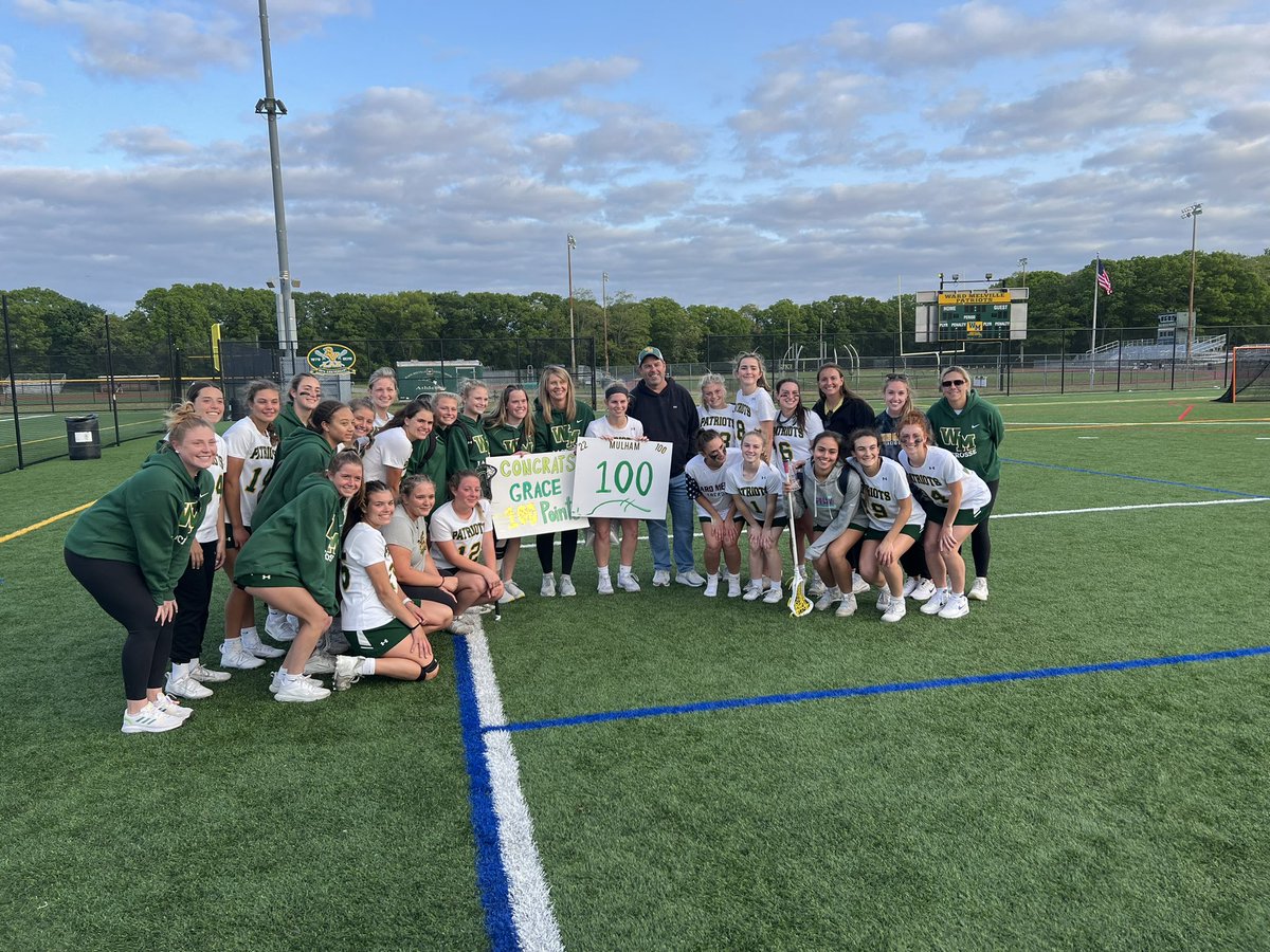Congratulations to our Girls Lacrosse Team on their quarter final playoff victory and junior Grace Mulham scoring her 100th point!  Go Patriots!