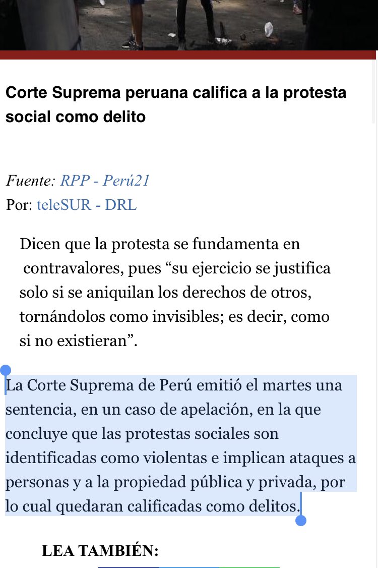 codepink's tweet photo. The U.S.-backed regime of Boluarte is tightening its grip on the rights of the Peruvian people. The Supreme Court has ruled protesting a crime. Only hunger strikes &amp; labor strikes will be considered legitimate forms of demonstration
 
Solidarity with our Peruvian friends🇵🇪 https://t.co/pDtxEne6zd