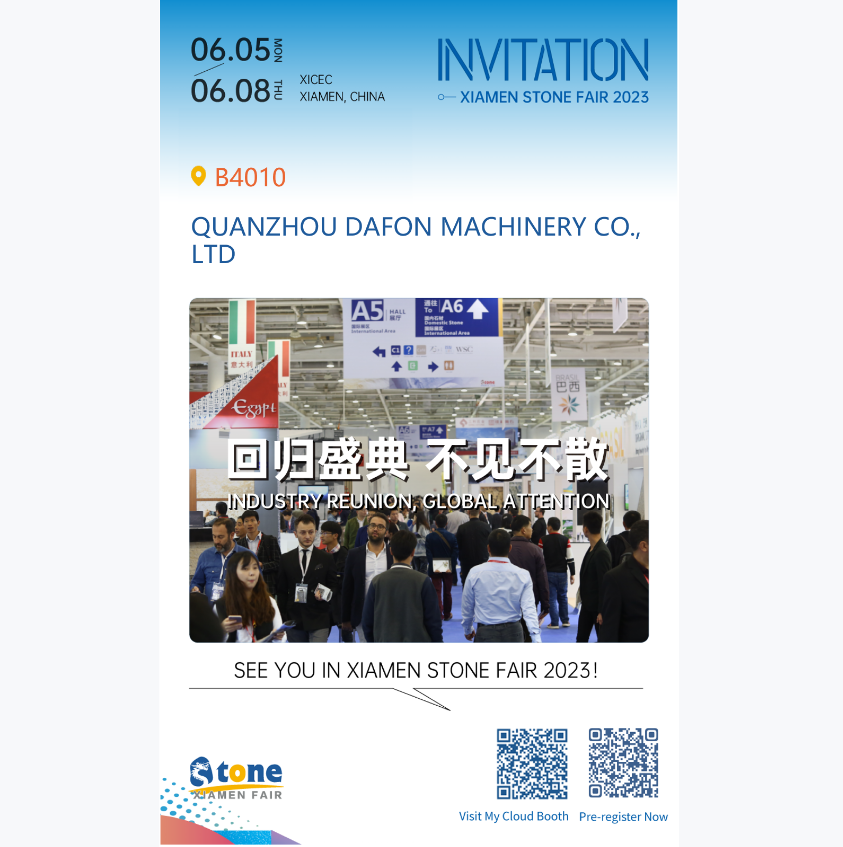 DNayuy's tweet photo. 📷See you in Xiamen Stone Fair 2023!
TIME : JUNE 5-8 XIAMEN
BOOTH: NO.4010
_______________________________________
📷:Nayuy +86 18065268378(Whatsapp)
#stonefair #XIAMEN #Stone #marble #granite #stonecuttingmachine #stonecuttermachine #granitecuttingmachine #marblecuttingmachine https://t.co/mWUMjwlnAp