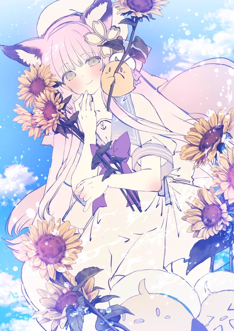 花月ちゃん構図ラフ(*˘︶˘*).。.:* #アズールレーン  #花月