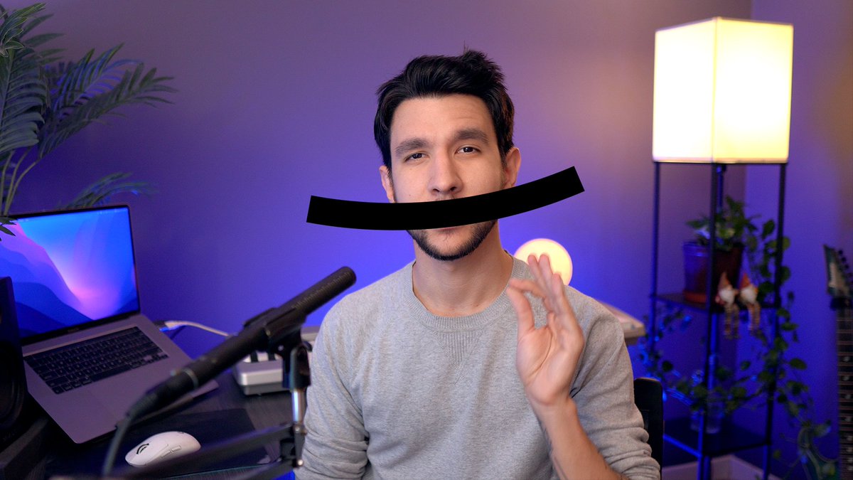 working on a mustache reveal video