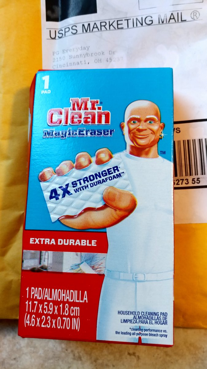 aunteepam's tweet image. Thanks Procter &amp;amp; Gamble for #freesamplesbymail Mr. Clean Extra Durable Magic Eraser Pad. Very easy to use, cleans many surfaces. #SpringCleaning @pggoodeveryday @ProcterGamble @RealMrClean  #PGGoodEveryday #proctorandgamble #PGRewards #proctergamble #mrclean #NoCleanLikeMrClean