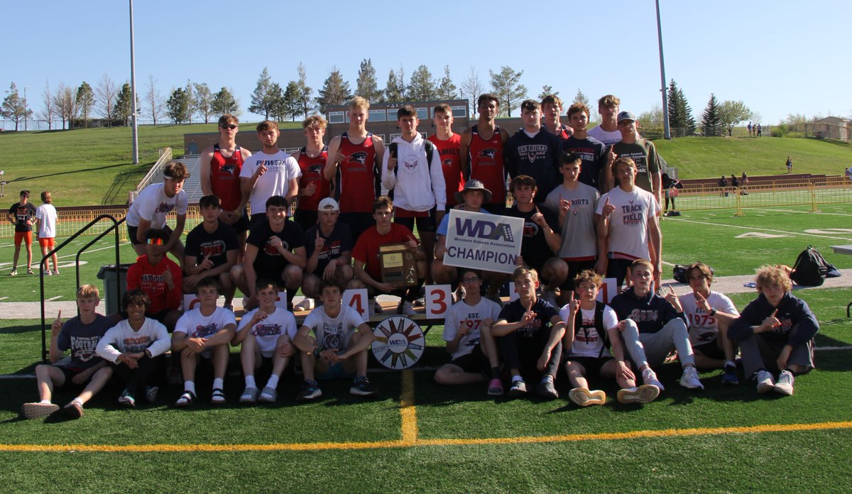 WDAsports's tweet photo. BOYS' TRACK-FIELD
Friday, May 19
Congrats to Century on capturing the West Region/WDA boys' track-field crown in Bismarck.
#wdatrack https://t.co/FxUAxu518T
