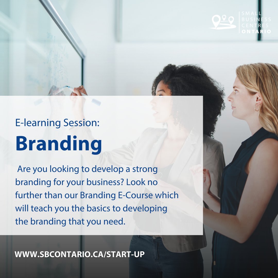 Did you know SBC Ontario has a free Branding lesson found inside our Business Startup course! During this session we discuss what branding is, i's importance, then cover a variety of ways to brand your business.

Register now!

#SBCOntario #BusinessLearning #BusinessCourses