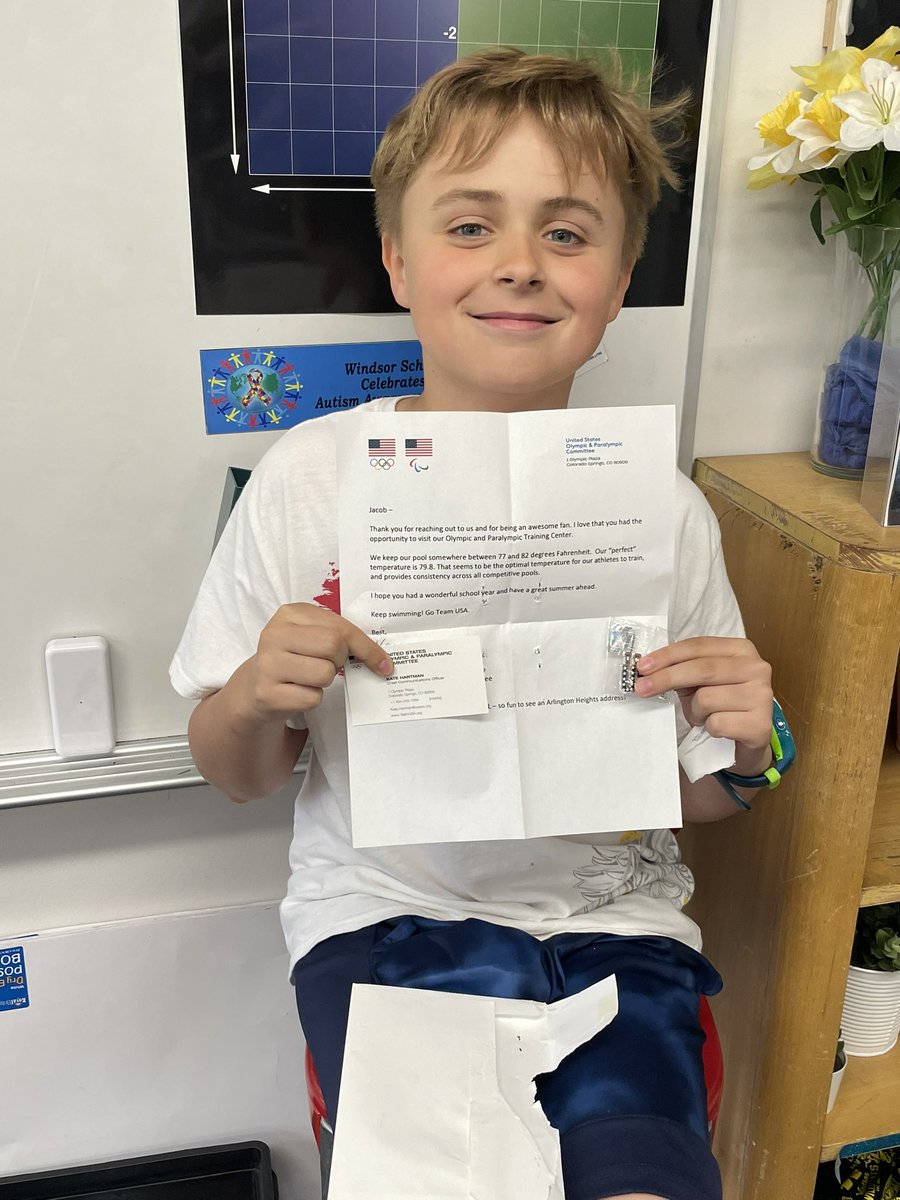 We wrote letters and they wrote back! <a href="/WindsorWildcats/">WindsorWildcats</a> <a href="/UsaOlympicSwim/">USA Olympic Swim</a>