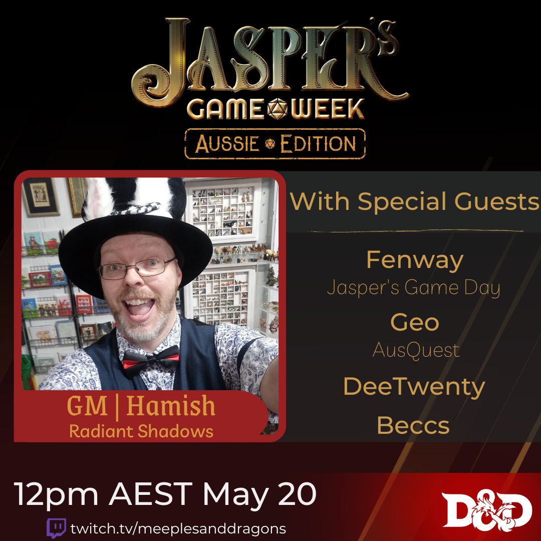Meeples_Dragons's tweet photo. We are 🔴LIVE🔴

Join GM Hamish as he takes his intrepid adventurer's to the Midsommer Festival Games! Where absolutely nothing could possibly go wrong! 👀

https://t.co/Qp5wRB8war

https://t.co/CI7vSyCKWR 

#dnd #ttrpg #jaspersgameweek #JGW #charitystream https://t.co/fCNOBQrwPi